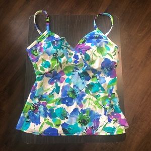 Caribbean Joe Swim Tankini Purple Blue Women’s M 8